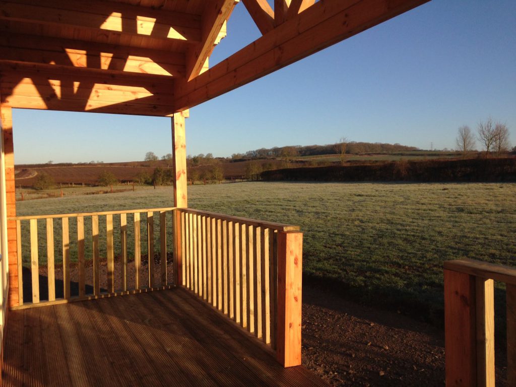 Willow Lodge terrace and hot tub